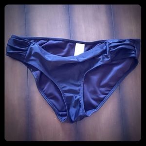 (3for13)Black side ruffle bikini bottoms